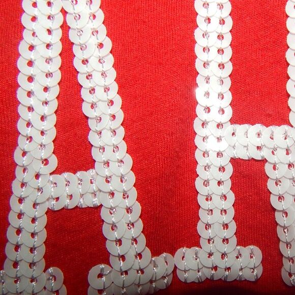 VICTORIA'S SECRET PINK with 5TH & OCEAN CLOTHING St. Louis Cardinals sequin tee - Picture 3 of 5